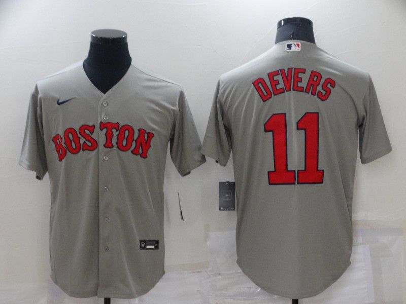 Men Boston Red Sox #11 Devers Grey Game Nike 2022 MLB Jersey->customized soccer jersey->Custom Jersey